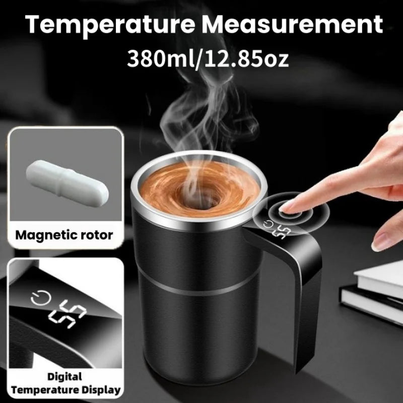 Coffee Self Mixing Mug Waterproof Food Safe Coffee Mug USB Rechargeable