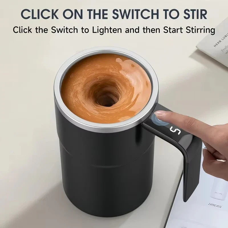 Coffee Self Mixing Mug Waterproof Food Safe Coffee Mug USB Rechargeable